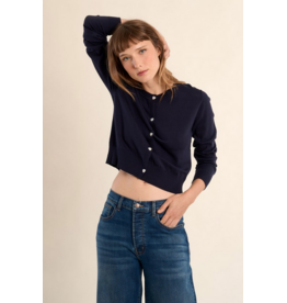 MOLLY BRACKEN MOLLY BRACKEN 26E CARDIGAN BOUTONS EN COEURS NAVY