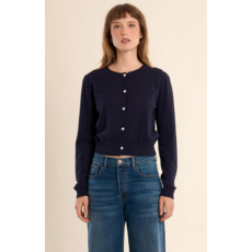 MOLLY BRACKEN MOLLY BRACKEN 26E CARDIGAN BOUTONS EN COEURS NAVY