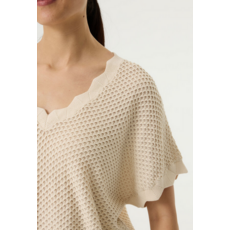 GARCIA GARCIA 26E PULL M COURTE MAILLE TEXTURE WHITECAP