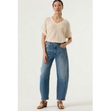 GARCIA GARCIA 26E PULL M COURTE MAILLE TEXTURE WHITECAP