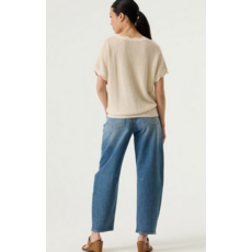 GARCIA GARCIA 26E PULL M COURTE MAILLE TEXTURE WHITECAP