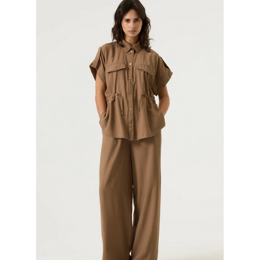 GARCIA GARCIA 26E CHEMISIER M COURTE CORDON SOFT TAUPE