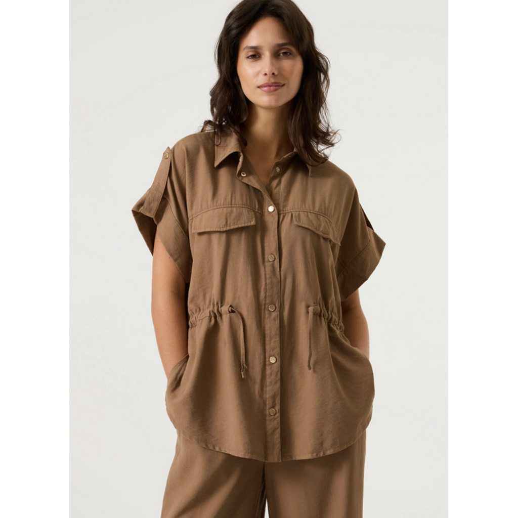 GARCIA GARCIA 26E CHEMISIER M COURTE CORDON SOFT TAUPE