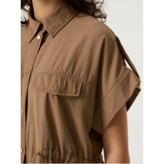 GARCIA GARCIA 26E CHEMISIER M COURTE CORDON SOFT TAUPE