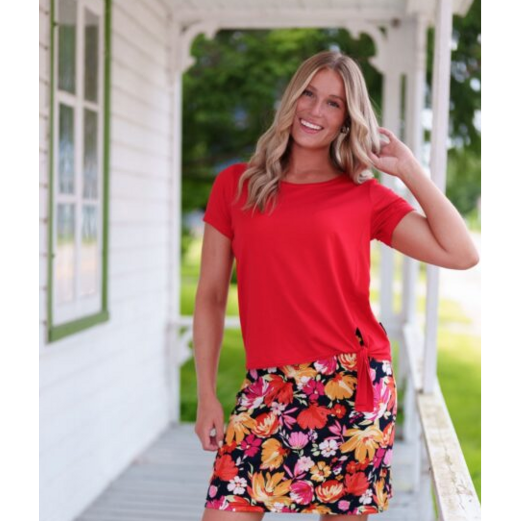 RIEN NE SE PERD TOUT SE CREE RIEN NE SE PERD 26E T SHIRT TROPICAL ROUGE