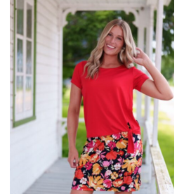 RIEN NE SE PERD TOUT SE CREE RIEN NE SE PERD 26E T SHIRT TROPICAL ROUGE