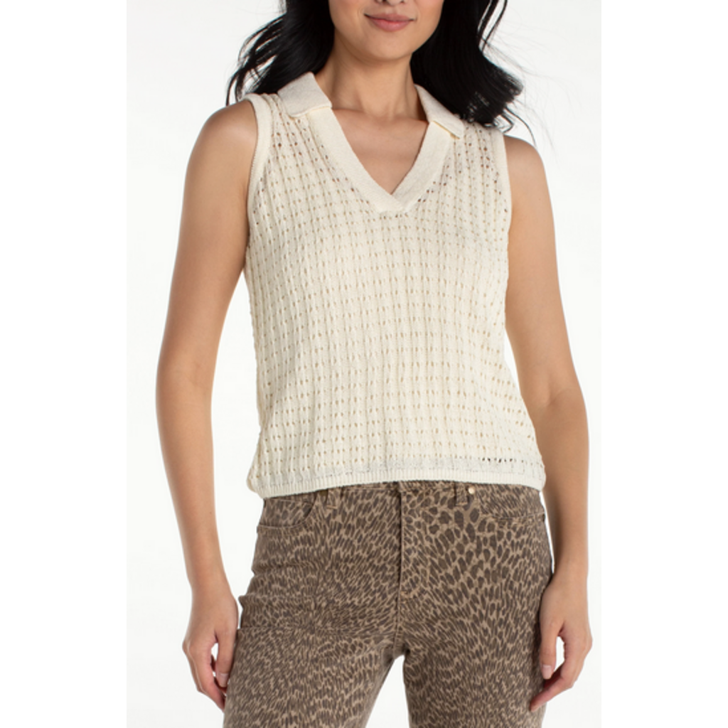 LIVERPOOL LIVERPOOL 26E TRICOT S MANCHE JOHNNY COLLAR CREME