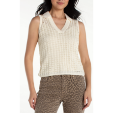 LIVERPOOL LIVERPOOL 26E TRICOT S MANCHE JOHNNY COLLAR CREME