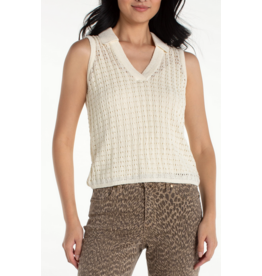 LIVERPOOL LIVERPOOL 26E TRICOT S MANCHE JOHNNY COLLAR CREME