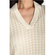 LIVERPOOL LIVERPOOL 26E TRICOT S MANCHE JOHNNY COLLAR CREME