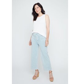 RENUAR RENUAR 26E KNIT PANT CROP POCHES CHAMBRAY