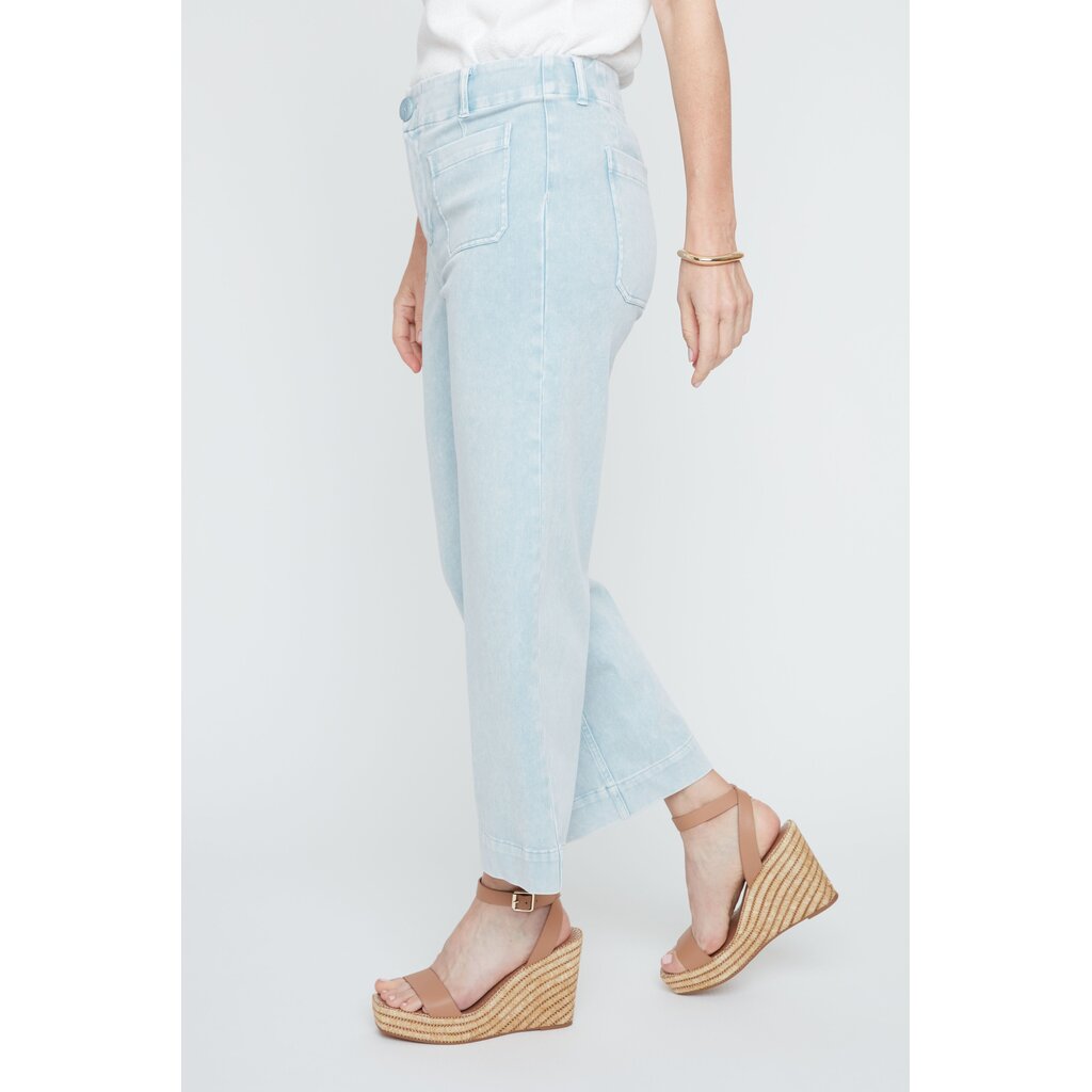 RENUAR RENUAR 26E KNIT PANT CROP POCHES CHAMBRAY