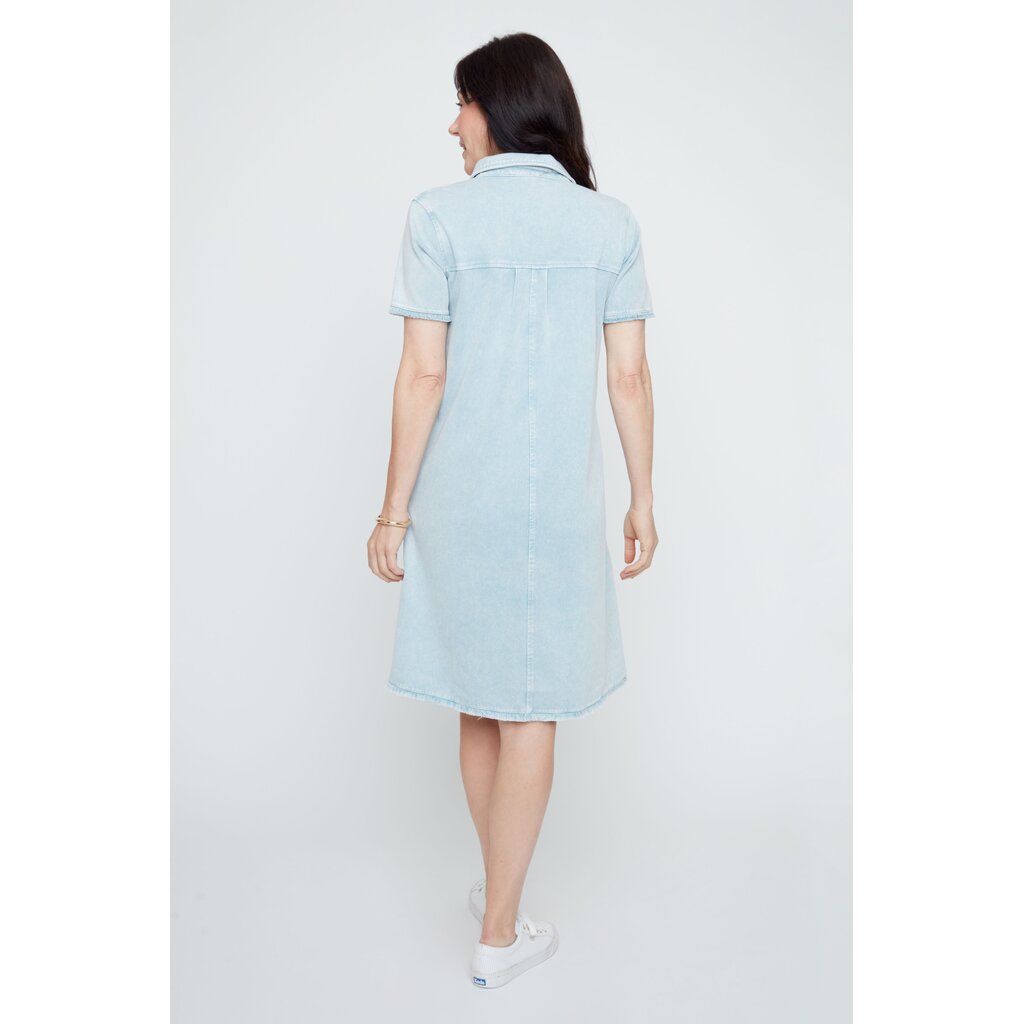 RENUAR RENUAR 26E KNIT DRESS COL CHEMISE CHAMBRAY