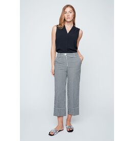 RENUAR RENUAR 26E PANT CROP CARRES VICHY NOIR/BLANC