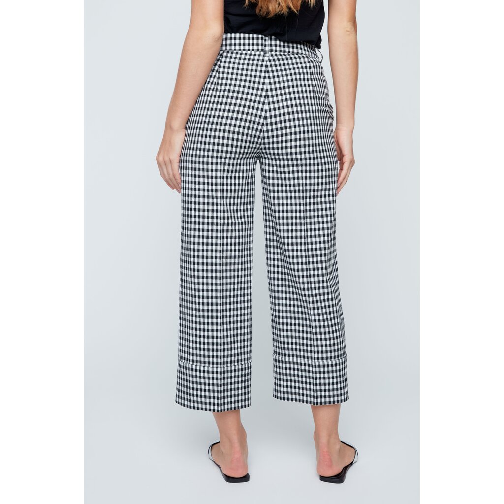 RENUAR RENUAR 26E PANT CROP CARRES VICHY NOIR/BLANC