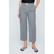RENUAR RENUAR 26E PANT CROP CARRES VICHY NOIR/BLANC