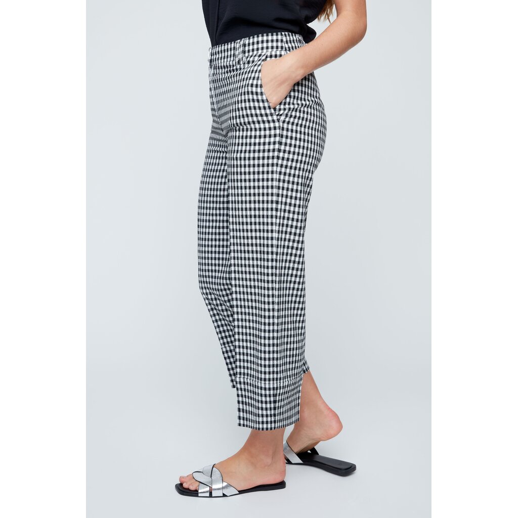 RENUAR RENUAR 26E PANT CROP CARRES VICHY NOIR/BLANC