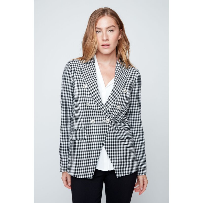 RENUAR RENUAR 26E JACKET CARRES VICHY NOIR/BLANC