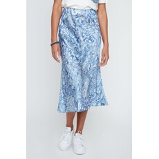 RENUAR RENUAR 26E JUPE MIDI FLEURS BLUE COMBO