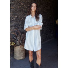 MELISSA NEPTON MELISSA NEPTON 26E ROBE RINA NAVY MULTISTRIPE