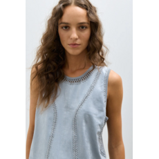 MELISSA NEPTON MELISSA NEPTON 26E HAUT QUINN BLEACHED DENIM SUEDE