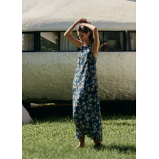 INDI AND COLD INDI AND COLD 26E ROBE S MANCHE DOS X FLEURS NAVY