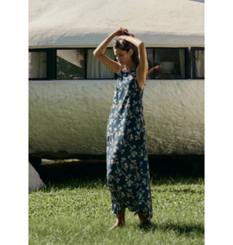 INDI AND COLD INDI AND COLD 26E ROBE S MANCHE DOS X FLEURS NAVY