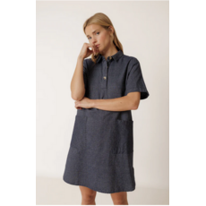 INDI AND COLD INDI AND COLD 26E ROBE COURTE LIGNES INDIGO