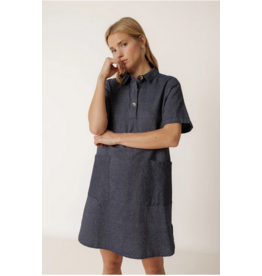 INDI AND COLD INDI AND COLD 26E ROBE COURTE LIGNES INDIGO