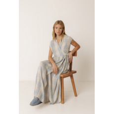 INDI AND COLD INDI AND COLD 26E ROBE CARREAUX BLEU/BLANC