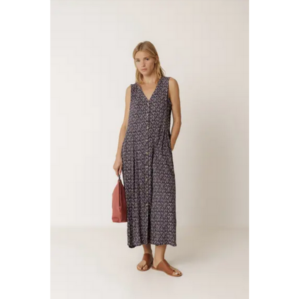 INDI AND COLD INDI AND COLD 26E ROBE S MANCHE COL V FLORAL NAVY