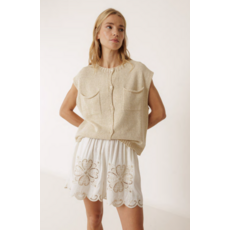 INDI AND COLD INDI AND COLD 26E CARDIGAN S MANCHE TRICOT ECRU