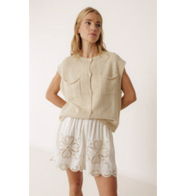 INDI AND COLD INDI AND COLD 26E CARDIGAN S MANCHE TRICOT ECRU