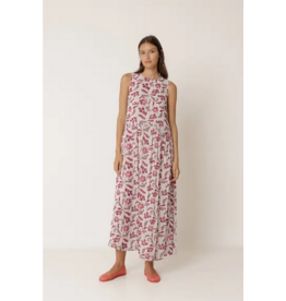 INDI AND COLD INDI AND COLD 26E ROBE S MANCHE FLEURS FRAMBOISE