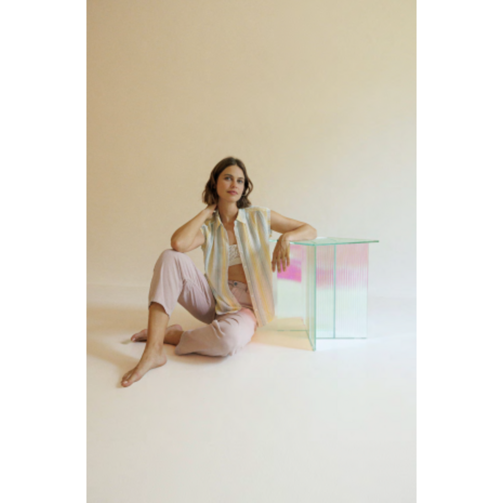 INDI AND COLD INDI AND COLD 26E BLOUSE S MANCHE LIGNES MUTLI