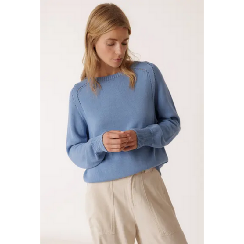 INDI AND COLD INDI AND COLD 26E TOP TRICOT LEGER BLEU
