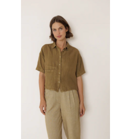 INDI AND COLD INDI AND COLD 26E CHEMISE M COURTE LIN KAKI