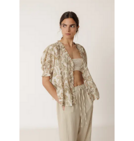 INDI AND COLD INDI AND COLD 26E BLOUSE PAISLEY M COURTE KAKI/BEIGE