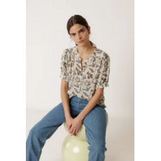 INDI AND COLD INDI AND COLD 26E BLOUSE LEGERE FEUILLES KAKI