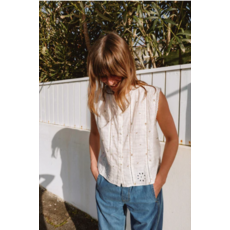 INDI AND COLD INDI AND COLD 26E BLOUSE S MANCHE FLEURS ECRU