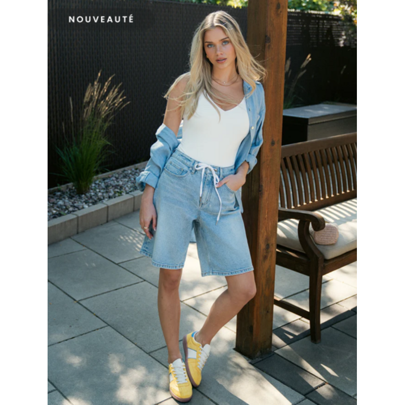 YOGA JEANS YOGA JEANS 2900 DRAWSTRING SHORT 10'' HIGH RISE DOLLY