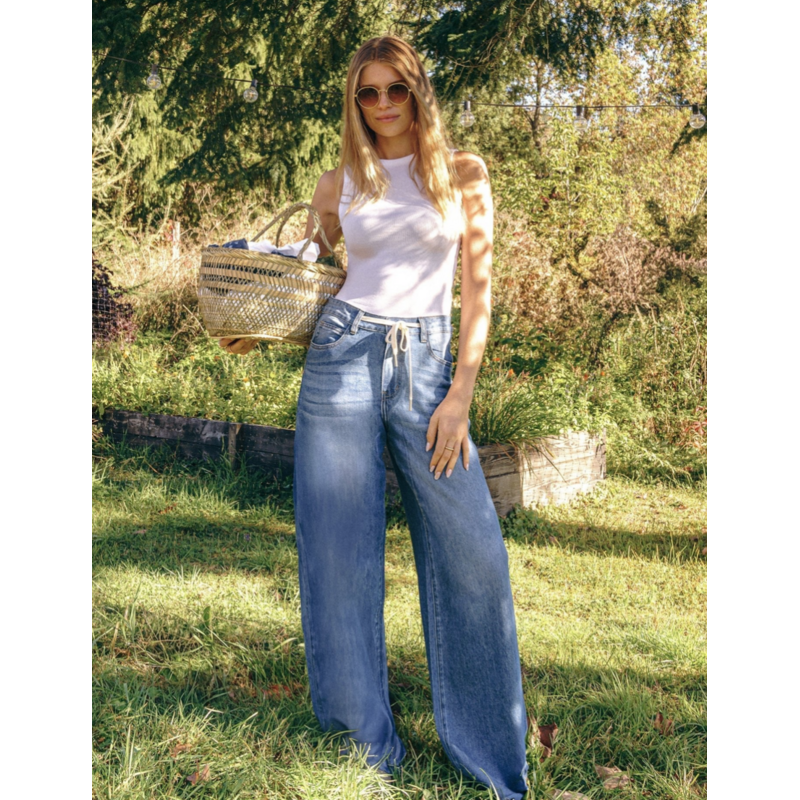 YOGA JEANS YOGA JEANS 2772 LILY WIDE HIGH RISE 32'' CROCUS