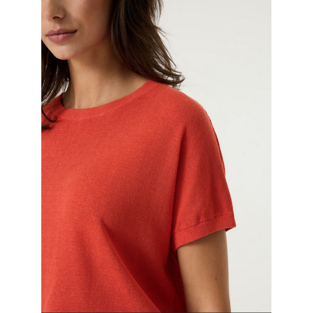 GARCIA GARCIA 26E PULL M COURTE TRICOT MINCE PAPRIKA