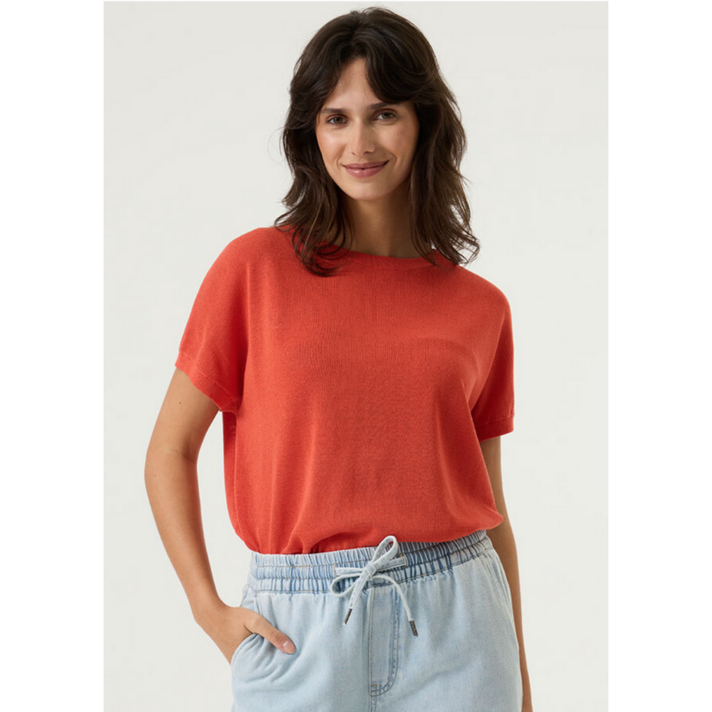 GARCIA GARCIA 26E PULL M COURTE TRICOT MINCE PAPRIKA