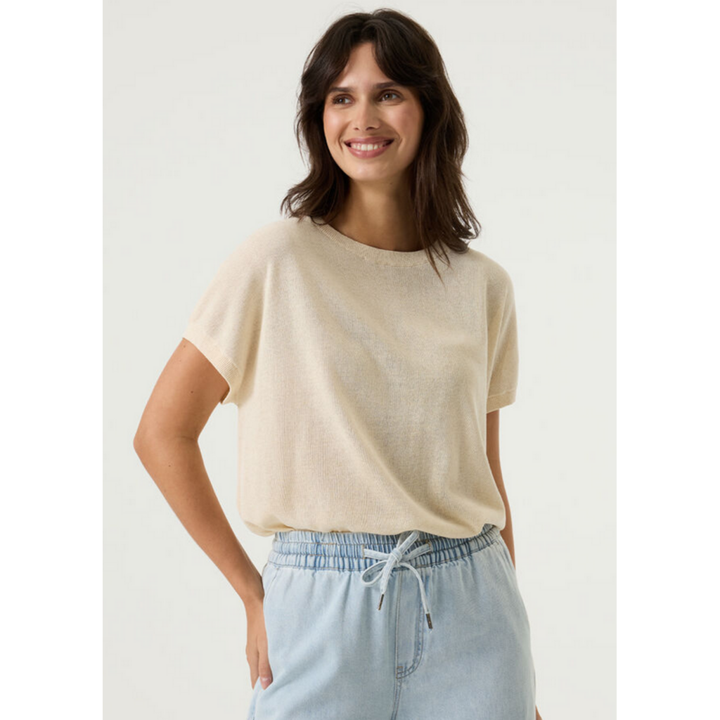 GARCIA GARCIA 26E PULL M COURTE TRICOT MINCE WHITECAP