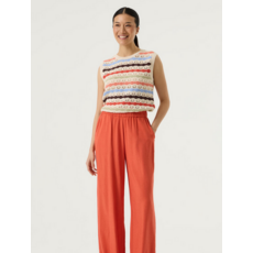 GARCIA GARCIA 26E TOP S MANCHE TRICOT AJOURE RAYE WHITECAP