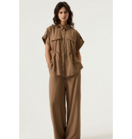 GARCIA GARCIA 26E PANT WIDE TAILLE ELASTIQUE SOFT TAUPE