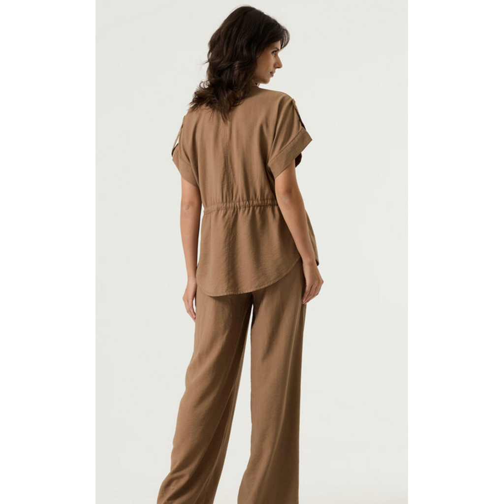 GARCIA GARCIA 26E PANT WIDE TAILLE ELASTIQUE SOFT TAUPE
