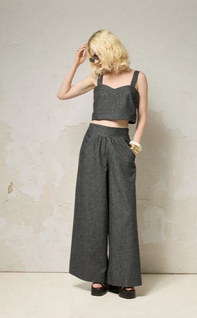 COKLUCH COKLUCH 26E PANTALON RAMA AMPLE SPECKLE NOIR