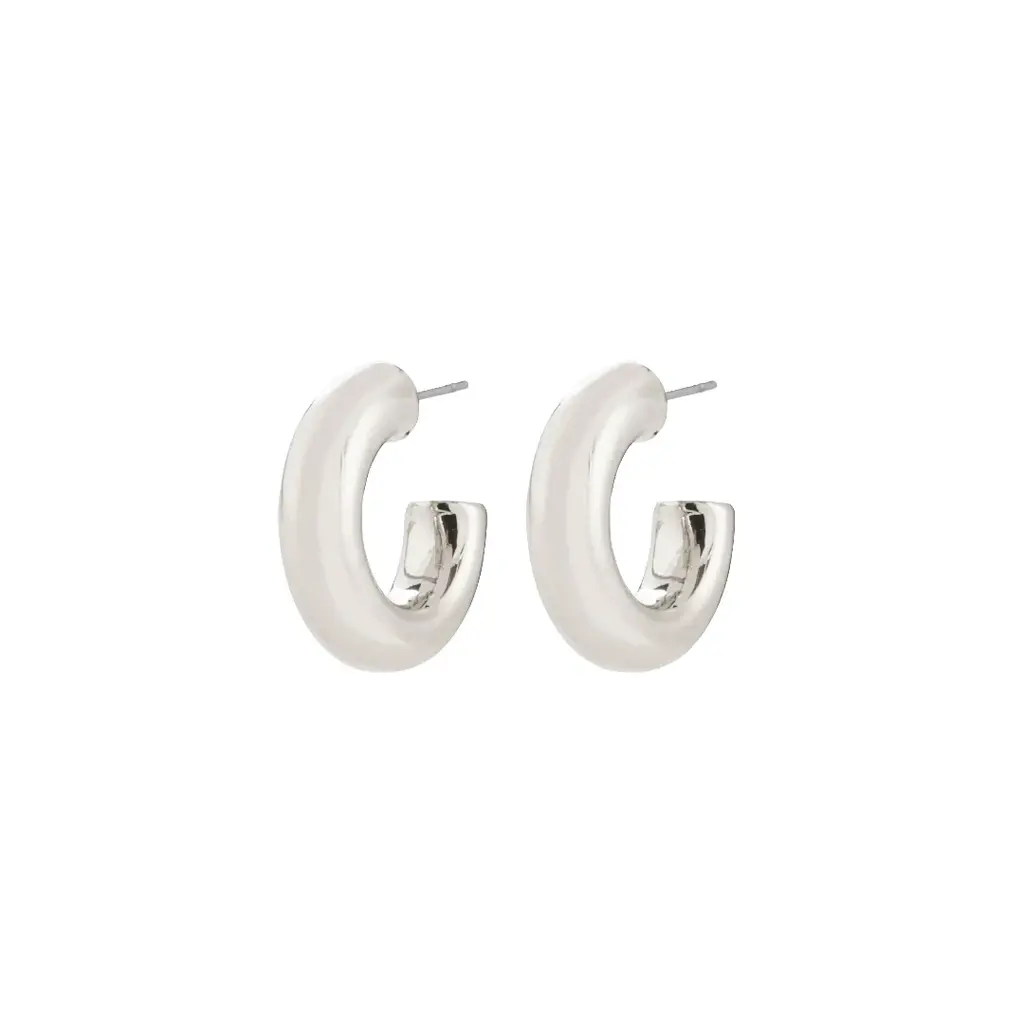 PILGRIM PILGRIM 142536023 PHASE SMALL HOOPS SILVER PLATED